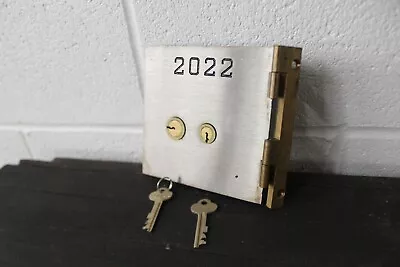 Vintage Diebold Safe Deposit Box Lock W/ Key & Hinge Safety Door- Large • $35