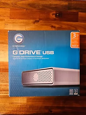 G-Technology G-DRIVE - 3TB - USB 3  ‎7200 RPM External Hard Drive • $59.99