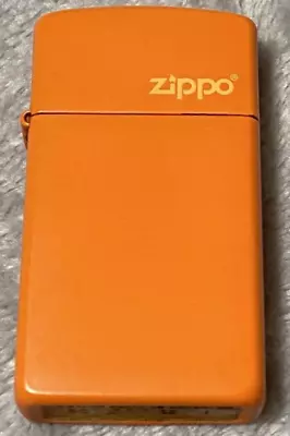 Vintage ZIPPO Lighter Slim Type Colorful Orange Color 2008 Antique Fashion...... • $119.81
