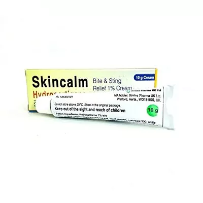 5 X Skincalm 10g Bite And Sting Relief 1% Cream Suitable For Children Of 10 Year • £9.52