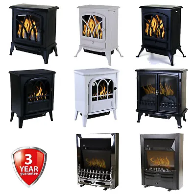 Electric Fireplace Fire Wood Flame Heater Stove Living Room Log Burner Fan Heat • £79.99