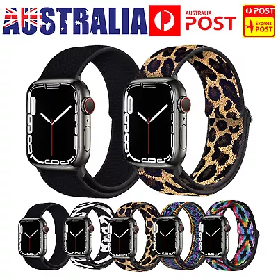 $10.99 • Buy For Apple Watch IWatch Series Ultra 8 7 6 5 4 3 2 1 SE Nylon Elastic Band Strap