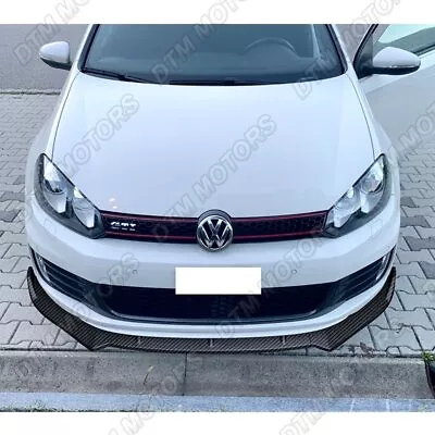 For 2010-2013 Volkswagen Golf MK6 GTI Carbon Look Front Bumper Body Spoiler Lip • $62.99