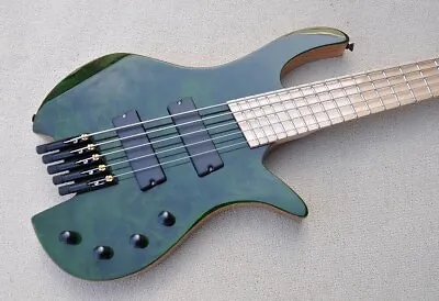 5 Strings Headless Electric Bass Guitar Maple FretboardSlanted Pickups/Frets • $379.05