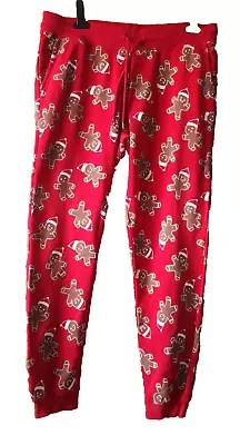 Christmas Gingerbread Man Jogging Bottoms L 16/18 • £0.99