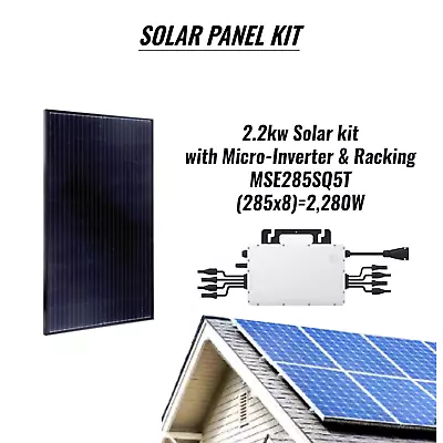 $3000 • Buy 2.2KW DIY Solar Grid-Tie Kit-With Micro-Inverter & Racking System