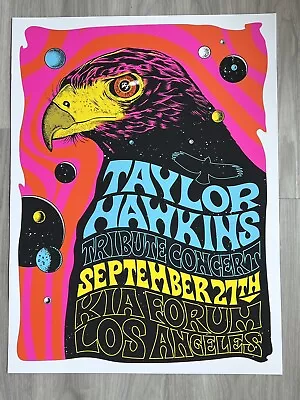$85 • Buy Taylor Hawkins Tribute Concert Poster 9/27/22 Foo Fighters Los Angeles Forum