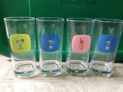 $7.99 • Buy 4 Clear Luau Party Tiki Drink Plastic Cups 14 Oz Tall Acrylic Glasses  