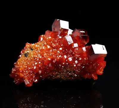 Red Vanadinite Crystals On Matrix From Mibladen - Morocco • $100