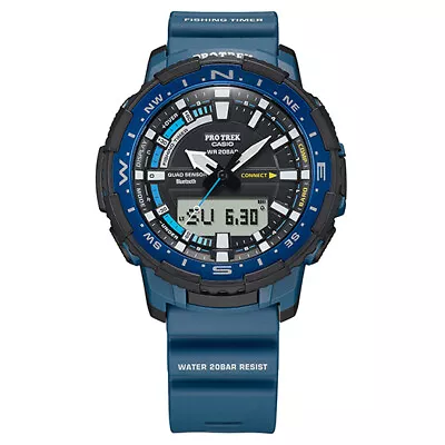 Casio Pro Trek PRT-B70-2 Blue Smart Watch + Box / Papers / Warranty - Brand New • $359.99