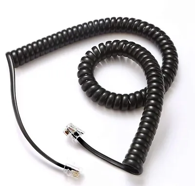 New Handset Curly Cord - For Nortel Venture 3-line Phone & MANY Others - Black • $5.37