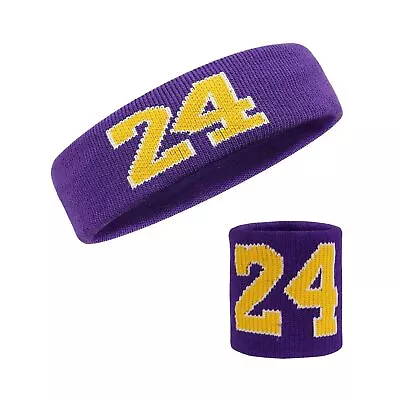 Kvoike Sweatbands Set For Men Women Athletic Headband 2 Pack24 Purple  • $23.41