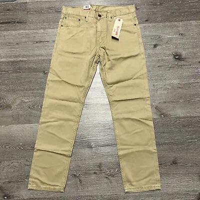 Levis  Mens 508 Regular Taper Fit Jeans Khaki Camel 32W X 30L Commuter NEW • $33.97