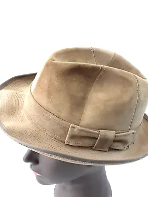 Steves Vintage Mens Suede Hat Tan Size 7 1/8 • $40