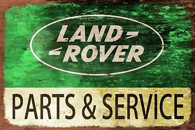 Land Rover Parts And Service Advert Vintage Style Retro Metal Plaque Sign Garage • £5.62