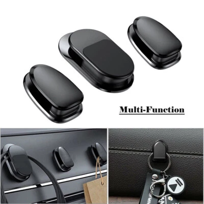 £4.79 • Buy 3Pcs Magnetic Car Phone Mount Holder Hooks Adhesive Wall Hanger For Cable Keys