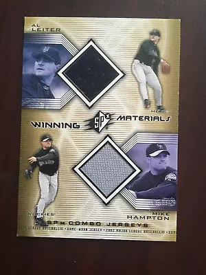 2002 SPX Winning Materials Al Leiter Mike Hampton Combo Jersey • $5.50