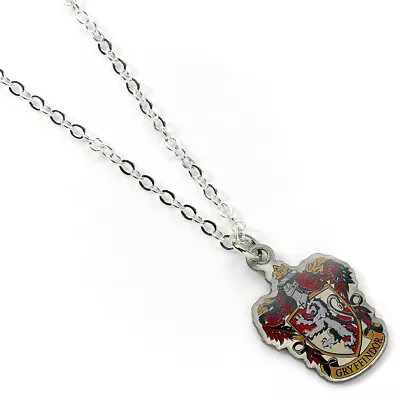 Harry Potter Gryffindor Crest Silver Plated Necklace • $12.95