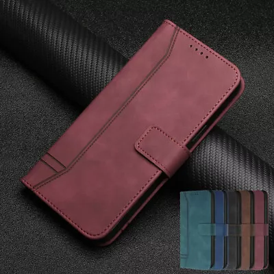 For Samsung S21 S20 FE Ultra S10 S9 S8 Plus Case Leather Wallet Flip Slim Cover • $14.99