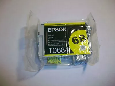 NEW!!! GENUINE Epson 68 Yellow HIGH YIELD Ink Cartridge T068420 T0684 FREE SHIP • $10.68