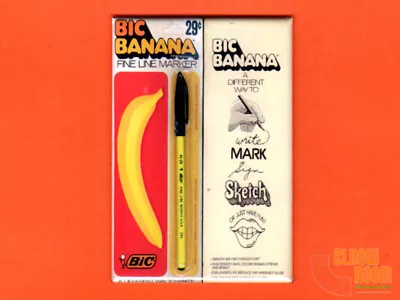 Bic Banana Marker Package Art 2x3  Fridge/locker Magnet 70s • $3.75