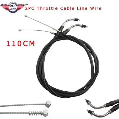 110CM 43  Motorcycle Throttle Cable Line Wire For Harley Sportster XL883 Custom • $18.04