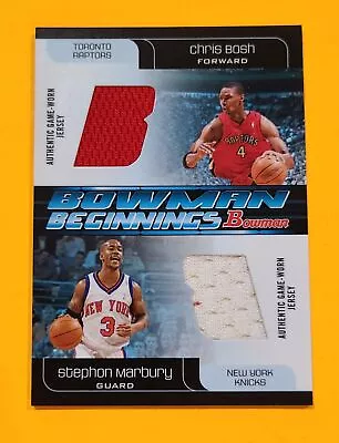 2005-06 Bowman #BB-BM Chris Bosh / Stephon Marbury Beginnings Relics • $0.99