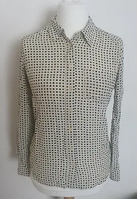 £43 • Buy Equipment Femme Silk Shirt Blouse Retro Geometric Print S 8/10 Uk 