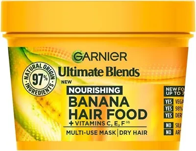 Garnier Ultimate Blends Hair Food Banana 3-in-1 Dry Hair Mask Treatment 390ml. • £4.80