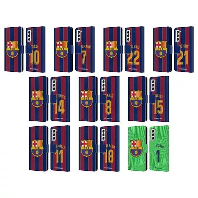 Fc Barcelona 2020/21 Players Home Kit Group 1 Leather Book Case For Samsung 4 • £6.95