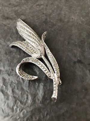 £3.25 • Buy Silver Tone Vintage Marcasite Brooch