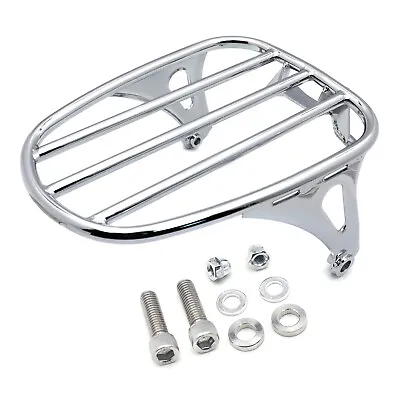 Triple Chrome Solo Luggage Rack For 2018+ Harley Sotail Deluxe Heritage Classic • $95.99