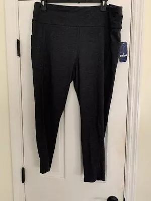 NWT Spalding Women’s Ankle Legging W/ Pockets Performance Pants Grey Size 3x • $16.19