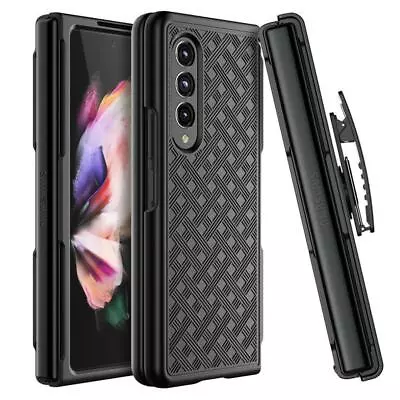 For Samsung Galaxy Z Fold 3 Case Belt Clip Holster Swivel Cover Kickstand Armor • $12.65