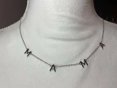 Mama Necklace Dainty Necklace Silver Plated Mama Letter Necklace Adjustable  • $9.99