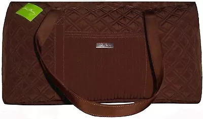 NWT VERA BRADLEY Duffel ESPRESSO BROWN Women's Microfiber Luggage Travel Bag!  • $59.99