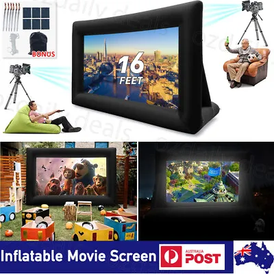 $131.95 • Buy Portable Inflatable Projector Screen 4m X 3m Movie Screen Outdoor Cinema Home OZ