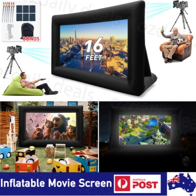 $131.95 • Buy Portable Inflatable Projector Screen 4m X 3m Movie Screen Outdoor Cinema Home OZ