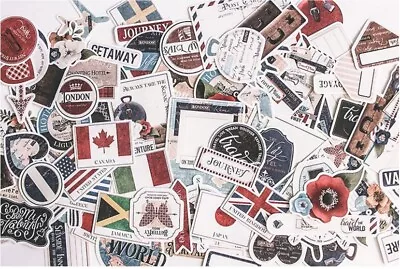 Vintage Travel Scrapbooking Junk Journal Stickers Cardmaking Collage 42pcs • $6.75