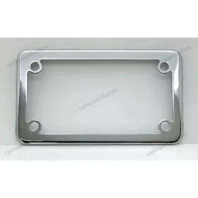 Personalized Motorcycle License Plate Frame Custom Made Of Chrome Plated Metal • $34.99