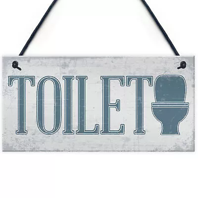 Shabby Chic Hanging Plaque Toilet Bathroom The Loo Door Wall Plaques Sign Decor • £3.99