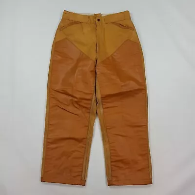 Vintage 70s 80s Hunting Brush Men's Size 34x29 Brown Duck Canvas Pants Work USA • $29.99