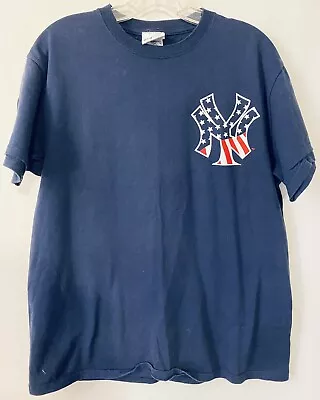 New York Yankees Mark Teixeira Majestic Red/White/Blue Shirt Medium Flag • $19.99