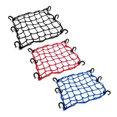 Powertye Adjustable Cargo Net 15  X 15  RED For Motorcycle ATV UTV Scooter • $10.99