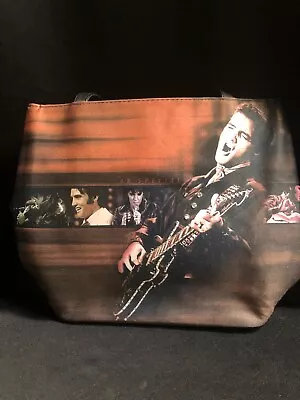 Elvis Handbag Black/Brown Nylon With Rhinestones-Unique • $22