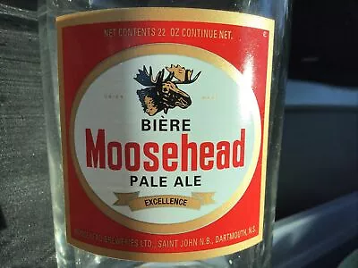Moosehead Pale Ale 22 Oz. Glass Canada Man Cave Garage Bar Pint Glass • $10