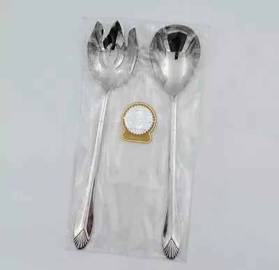 Safrano Heritage Mint 18/10 Stainless Salad Serving Set Serving Spoon + Slotted  • $12.50