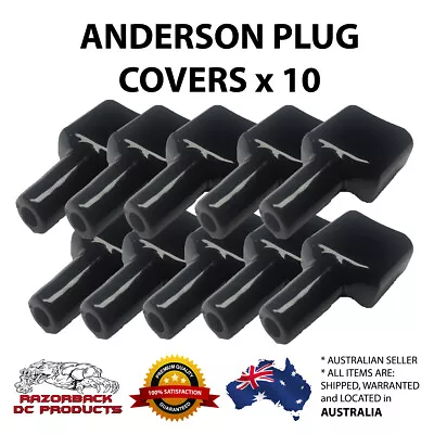 $24.50 • Buy 10x Waterproof Anderson Style 50A Plug Dust Cable Sheath Cover Black 50A /50 AMP