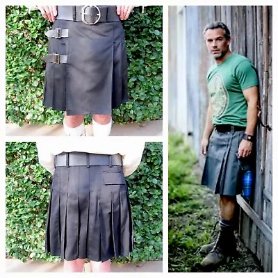 Sz 38/40 Kommando Kilts Men’s Dark Green Modern Utility Kilt • $82