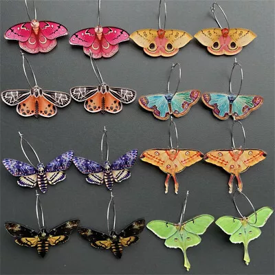 Acrylic Colorful Butterfly Moth Earrings Personality Earrings Women Jewelry Gift • $2.16